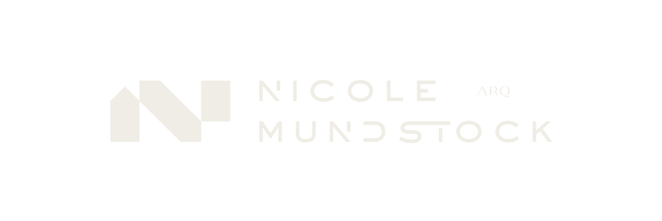 nicole mundstock arquitetura logotipo horizontal offwhite